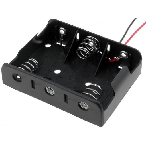 BH-232A; Holder; Leads: cables; Size: C,R14; Batt.no: 3; Colour: black; 150mm; COMF BH-232A; Holder; Leads: cables; Size: C,R14; Batt.no: 3; Colour: black; 150mm; COMF