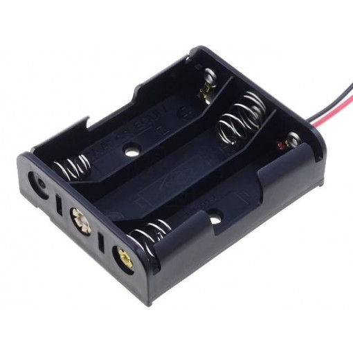 BH-331-3A; Holder; Leads: cables; Size: AA,R6; Batt.no: 3; Colour: black; 150mm; COMF BH-331-3A; Holder; Leads: cables; Size: AA,R6; Batt.no: 3; Colour: black; 150mm; COMF