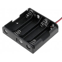 BH-341-1A; Holder; Leads: cables; Size: AA,R6; Batt.no: 4; Colour: black; 150mm; COMF BH-341-1A; Holder; Leads: cables; Size: AA,R6; Batt.no: 4; Colour: black; 150mm; COMF