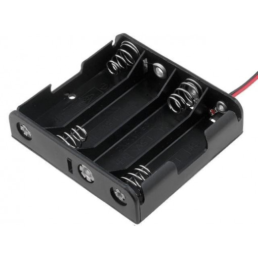 BH-341-1A; Holder; Leads: cables; Size: AA,R6; Batt.no: 4; Colour: black; 150mm; COMF BH-341-1A; Holder; Leads: cables; Size: AA,R6; Batt.no: 4; Colour: black; 150mm; COMF