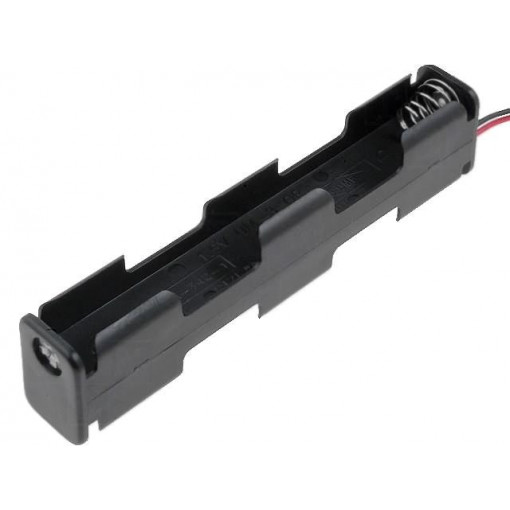 BH-342-1A; Holder; Leads: cables; Size: AA,R6; Batt.no: 4; Colour: black; 150mm; COMF