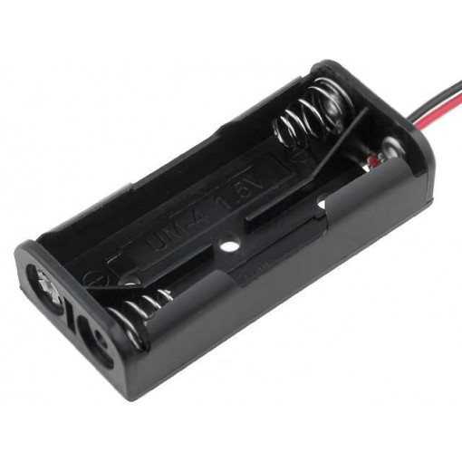BH-421A; Holder; Leads: cables; Size: AAA,R3; Batt.no: 2; Colour: black; 150mm; COMF