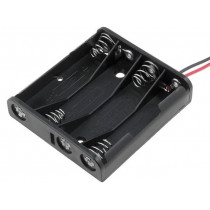 BH-441A; Holder; Leads: cables; Size: AAA,R3; Batt.no: 4; Colour: black; 150mm; COMF