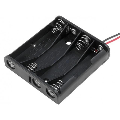 BH-441A; Holder; Leads: cables; Size: AAA,R3; Batt.no: 4; Colour: black; 150mm; COMF