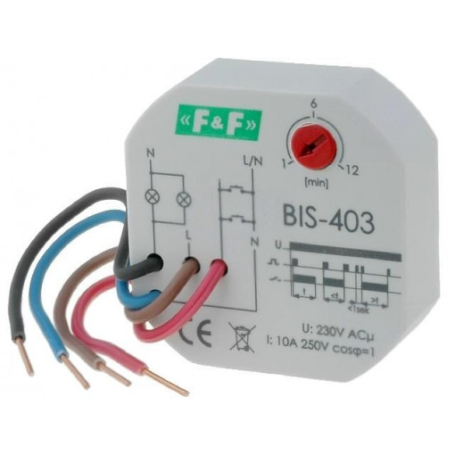 BIS-403; Relay: installation; bistable; NO; Mounting: in mounting box; 10A; F&F BIS-403; Relay: installation; bistable; NO; Mounting: in mounting box; 10A; F&F