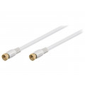 67291; Cable; 75Ω; 2.5m; F plug,both sides; white; Goobay
