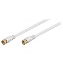 67291; Cable; 75Ω; 2.5m; F plug,both sides; white; Goobay