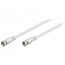 50741; Cable; 75Ω; 10m; F plug,both sides; white; Goobay