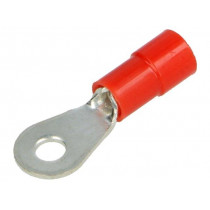 BM 00107; Ring terminal; M3; Ø: 3.15mm; 0.25÷1.5mm2; crimped; for cable; red; BM GROUP