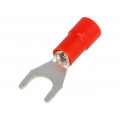 BM 00126; Fork terminal; M5; Ø: 5.2mm; 0.25÷1.5mm2; crimped; for cable; red; BM GROUP