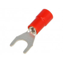 BM 00126; Fork terminal; M5; Ø: 5.2mm; 0.25÷1.5mm2; crimped; for cable; red; BM GROUP