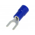 BM 00214; Fork terminal; M3,5; Ø: 3.7mm; 1.5÷2.5mm2; crimped; for cable; blue; BM GROUP
