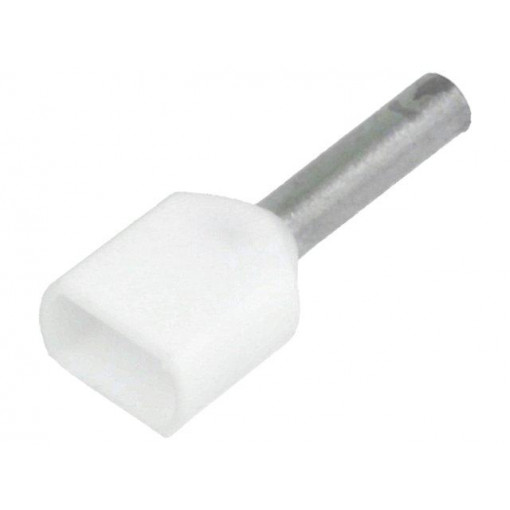 BM 00552; Bootlace ferrule; insulated,double; copper; 0.75mm2; 8mm; tinned; BM GROUP