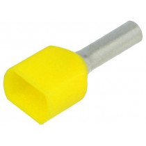 BM 00554; Bootlace ferrule; insulated,double; copper; 1mm2; 8mm; tinned; BM GROUP