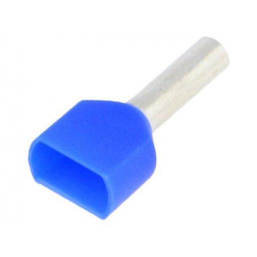 BM 00558; Bootlace ferrule; insulated,double; copper; 2.5mm2; 10mm; tinned; BM GROUP