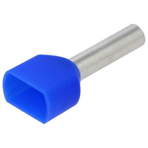 BM 00559; Bootlace ferrule; insulated,double; copper; 2.5mm2; 13mm; tinned; BM GROUP