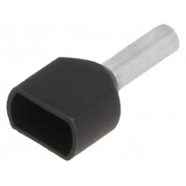 BM 00656; Bootlace ferrule; insulated,double; copper; 1.5mm2; 8mm; tinned; BM GROUP