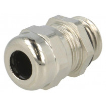 2512; Cable gland; M12; IP68; Mat: brass; Body plating: nickel; BM GROUP