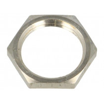 2697; Nut; PG9; brass; nickel; 18mm; Thread: PG; BM GROUP