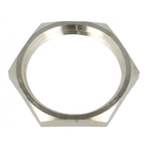 2698; Nut; PG11; brass; nickel; 21mm; Thread: PG; BM GROUP 2698; Nut; PG11; brass; nickel; 21mm; Thread: PG; BM GROUP