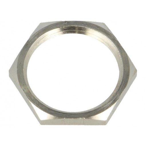 2700; Nut; PG16; brass; nickel; 26mm; Thread: PG; BM GROUP