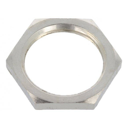 2720; Nut; M20; brass; nickel; 24mm; Thread: metric; Pitch: 1,5; BM GROUP
