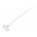 BMT11125; Cable tie; with label; L: 110mm; W: 2.5mm; polyamide; 80N; natural; BM GROUP