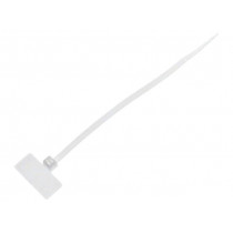 BMT11125; Cable tie; with label; L: 110mm; W: 2.5mm; polyamide; 80N; natural; BM GROUP