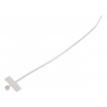 BMT22025; Cable tie; with label; L: 200mm; W: 2.5mm; polyamide; 80N; natural; BM GROUP