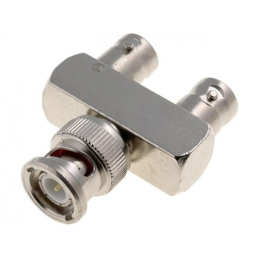 ; T adapter; BNC plug,BNC socket x2; dual T; 