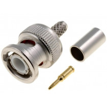 ; Plug; BNC; male; straight; 50Ω; B9907,RG141,RG58,URM43,URM76; 