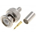 ; Plug; BNC; male; straight; 50Ω; B9907,RG141,RG58,URM43,URM76; 