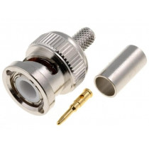 ; Plug; BNC; male; straight; 50Ω; B9907,RG58; Ømax: 5mm; crimped; 