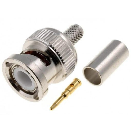 ; Plug; BNC; male; straight; 50Ω; B9907,RG58; Ømax: 5mm; crimped; 