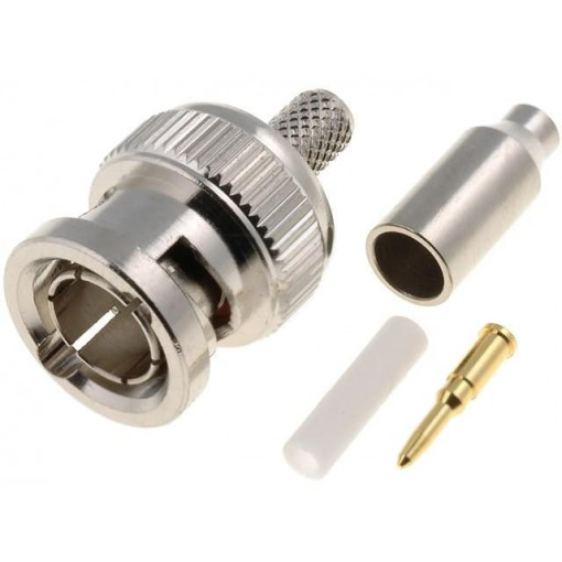 ; Plug; BNC; male; straight; 93Ω; RG179,RGB VideoKabel; Ømax: 2.8mm; 