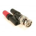 ; Adapter; 60VDC; BNC plug,banana 4mm socket x2; 