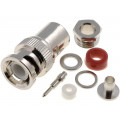 ; Plug; BNC; male; straight; 50Ω; RG58; clamp,crimped; for cable; 