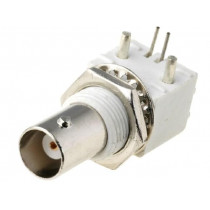 ; Socket; BNC; female; insulated; angled 90°; 50Ω; THT;  ; Socket; BNC; female; insulated; angled 90°; 50Ω; THT;
