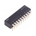 BPA10B; Switch: DIP-SWITCH; Poles number: 10; OFF-ON; 0.025A/24VDC; Pos: 2; C&K