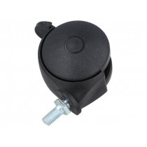 BPN 050 M8X15; Furniture wheel; Ø: 50mm; H: 53mm; torsional with lock,with lever; COLSON