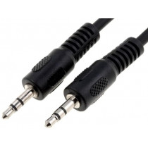 BQC-JPSJPS-0500; Cable; Jack 3.5mm plug,both sides; 5m; black; BQ CABLE