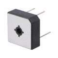 BR151W; Single-phase bridge rectifier; Urmax: 100V; If: 15A; Ifsm: 300A; DC COMPONENTS BR151W; Single-phase bridge rectifier; Urmax: 100V; If: 15A; Ifsm: 300A; DC COMPONENTS