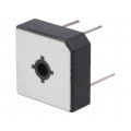 BR252W; Single-phase bridge rectifier; Urmax: 200V; If: 25A; Ifsm: 400A; DC COMPONENTS