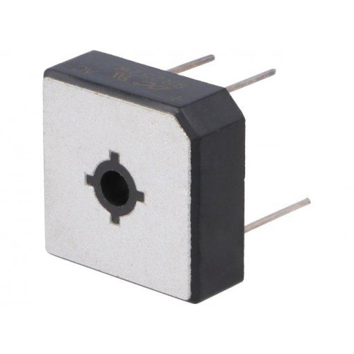 BR252W; Single-phase bridge rectifier; Urmax: 200V; If: 25A; Ifsm: 400A; DC COMPONENTS