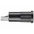 BRBU 7924 L NI/SW; 4mm banana; 16A; 30VAC; 60VDC; black; crimped; insulated; -25÷80°C; SCHÜTZINGER