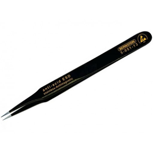 5-051-13; Tweezers; non-magnetic; Blade tip shape: sharp; ESD; BERNSTEIN