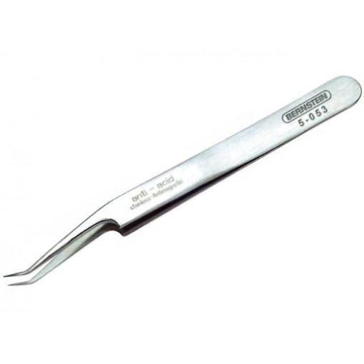 5-053; Tweezers; 110mm; for precision works; Blades: narrow,curved; BERNSTEIN