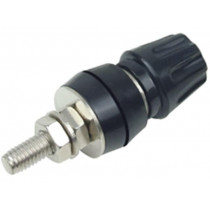 ; Socket; 4mm banana; 50A; 60VDC; black; screw; 57mm; Contacts: brass; 