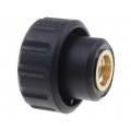 6331; Knob; Ø: 16mm; Int.thread: M4; 10mm; H: 13mm; polyamide; knurled; ELESA+GANTER