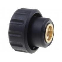 6331; Knob; Ø: 16mm; Int.thread: M4; 10mm; H: 13mm; polyamide; knurled; ELESA+GANTER